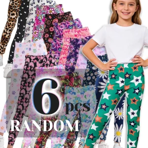 Random 6pcs Girls Stretchy Pants